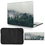 Case Compatible with MacBook Pro 15 inch 2019 2018 2017 2016 Release A1990 A1707, Plastic Protective Hard Cover & Keyboard Cover & Sleeve for MacBook Pro 15,4 with Touch Bar - Forest