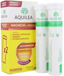 AQUILEA Magnesio+Potasio Efervescente 28 Comprimidos - Ayuda a recuperar el tono Muscular - Complemento alimenticio