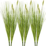 Melorca&Guilla Artificial Plants 6PCS 27“ Fake Tall Onion Grass Faux Plant,Artificial Grass Greenery Shrubs Bushes for Garden Porch Window Box Shop Office Home Décor