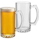 PARNOO Glass Beer Mug - Traditional