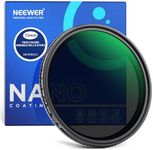 NEEWER 72mm True Color Variable ND2-ND400 Filter, Hard Stops Adjustable Neutral Density VND Filter with Multi Coated HD Optical Glass/Aluminum Frame/Water Repellent/Scratch Resistant