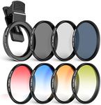 NEEWER 58 mm Lens Filter Kit with Mobile Phone Lens Clip, CPL, ND32, 6 Point Star Filter, Graduated Filter (4 Colours), Compatible with iPhone 15 14 Pro Max 13 12 11 & Canon Nikon Sony Cameras