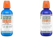 TheraBreath Bundle Pack Mouthwash, Fresh Breath Oral Rinse - Icy Mint, & Healthy Gums Oral Rinse - Clean Mint, 2 x 473 mL