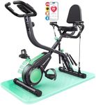 2026 Toputure Exercise Bike with LCD Display, 5-in-1 Folding Exercise Bike with App 16-Level Magnetic Resistance, Ultra-Quiet Flywheel 310LBS Capacity and Upgraded Comfort Seat Cushion