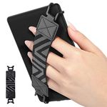 MoKo Security Hand-Strap for 6-8" Kindle eReaders Fire Tablet, Kindle/Kobo/Voyaga/Sony Kindle E-Book Tablet, High-Elasticity Versatile Hand Strap Lightweight Finger Grip Holder, Black