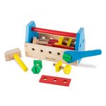 Melissa & Doug Take-Along Tool Kit Wooden Toy (Pretend Play, Sturdy Wooden Construction, Promotes Multiple Development Skills, 9.9" H x 5.5" W x 4.8" L)