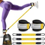 Resistance Bands Set, Ankle Resistance Bands with Cuffs, Ankle Resistance Band for Leg, Booty Workout Equipment for Kickbacks Hip Fitness Training, Ankle Strap with Exercise Bands