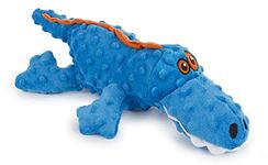 goDog 74019-48987-024 Gators with Chew Guard Technology Durable Plush Squeaker Dog Toy, Large, 1 Count, Blue, 74019-48987-024