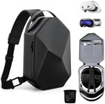 TOENNESEN Hard Carrying Case Compatible with Meta Quest Pro/Oculus Quest 2 Accessories VR Headset with KiWi/BOBOVR All Aftermarket Headstrap and Touch Controller, Fashion Design for Travel and Storage