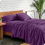 Bare Home Queen Sheet Set - 1800 Ultra-Soft Microfiber Queen Bed Sheets - Double Brushed - Queen Sheets Set - Deep Pocket - Bedding Sheets & Pillowcases (Queen, Plum)