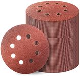 Inditrust 5-Inches Round Sanding Disc Hook and Loop Sand Paper in Bulk for Orbital Sander (60 Grit, 50 pcs)