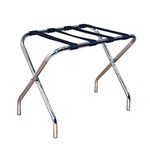 Harbour Housewares 1x Chrome Folding Metal Luggage Rack - Portable Folding Single Tier Home Bedroom Suitcase Travel Chest Storage Stand