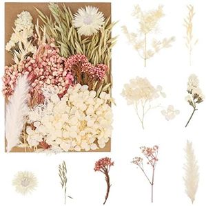 Bohoman Fiori Secchi Naturali, Veri Fiori Secchi per Resina Misti Petali e Foglie di Fiori Pressati Fiori Secchi Eterna Fiore per Fai da Te Scrapbooking Candele Decorazione