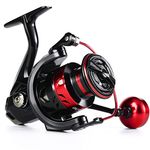 Sougayilang Fishing Spinning Reels, Light Weight and Ultra Smooth Powerful Spinning Reels for Saltwater and Freshwater Fishing-Red-2000