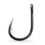 Mustad Ultra Point 4x Strong Hoodlum Live Bait Hook (Pack of 5), Black Nickel, Size 1/0