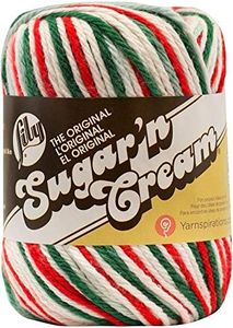 Lily Sugar 'N Cream The Original Ombre Yarn, 2oz, Gauge 4 Medium, 100% Cotton, Mistletoe - Machine Wash & Dry