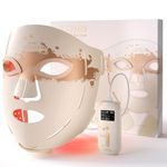 RENPHO LED Face Mask, Birthday Gifts for Women, Red Light Mask with Red and Blue LED, 630nm Red Light & 850nm Near-Infrared for Skin Care, Rechargeable Infrared Face Mask for Home, Travel