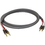 Blue Jeans Cable Canare 4S11 Speaker Cable, with Welded Locking Bananas, Conventional (non-Bi-wire) Terminations, 8 foot (single cable - for one speaker)