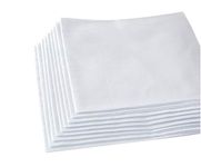 Men's White Handkerchiefs,100% Soft Cotton Hankie (Pattern1-6 pcs)