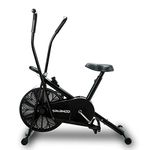 SPARNOD FITNESS SAB-06 Upright Air Bike Exercise Cycle for Home Gym - Dual Action for Full Body Workout - Adjustable Resistance, Height Adjustable seat, Without Back Rest (DIY Installation)