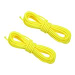 PATIKIL Archery D Loop Rope 10 FT, 2 Pack Bow String Release Nock Wire Nocking Loop Buckle Ring for Compound Bowstring, Yellow