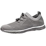 ALEADER Men's Slip-on Shoes | Water, Comfort Walking, Beach or Travel Shoe grey Size: 8 UK