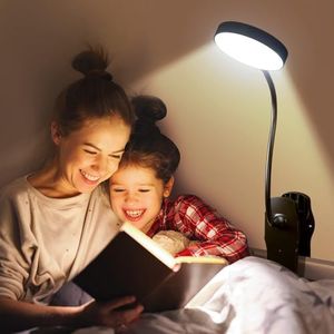 Luce per Lettura Libri a Letto, 450 LM+36 LED Luce da Lettura per Libro,25 Modalità Luce Lettura Libro Notturna,1800mAh USB Lampada LED Ricaricabile,360°Flessibile Luci Led Camera da Letto Con Pinza