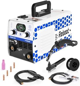Gasless Welder,240V 145A Portable Mig Welding Machine 3-in-1 MIG/ARC/Lift TIG Inverter IGBT Synergy Stick Welder,Smart Digital LED Dispaly with MIG Torch/Flux Core Welding Wire