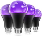 Black Light Bulb 12W 4 Pack UV Blac