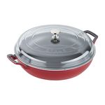 Staub 14813006 Braiser with Glass Lid, 3.5-Qt, Cherry