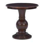 Powell Round Accent Table, Wood, Espresso, 26" L x 26" W x 26" H