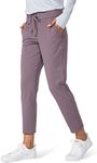 G Gradual Women's Pants with Deep Pockets 7/8 Stretch Sweatpants for Women Athletic, Golf, Lounge, Work (Dusty Purple, 3X-Large)