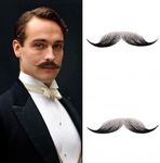 TRIPYGO Fake Mustache Human Hair Beard for Men and Women, Black Color