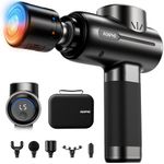 RENPHO Massage Gun with Heat and Cold, Gifts for Women Men Percussion Muscle Deep Tissue Massager Portable with Bluetooth, Carry Case, Active+ Thermacool