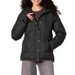 Amazon Essentials Women's Heavyweight Long-Sleeve Hooded Puffer Coat (Available in Plus Size), Black, M