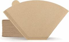 Disposable Coffee Paper Filters for Coffee Maker, 100 Pcs Cone Replacement Filter Natural Unbleached Original Wooden Drip Paper Suitable for Coffee Machines and Coffee Cones (#4,100 PCS) (Brown)