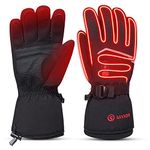 day wolf Heated Gloves for Men Women,7.4V 2200MAH Electric Rechargeable Battery gloves for Winter Biking Skiing Cycling Hunting Fishing Skiing