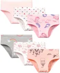 GRPSKCOS Girls Underwear, 6 Pack Toddler Kids Underwear 100% Cotton Panties for 2-8 Years Girls(01 Mermaid Castle, 5-6 Years)