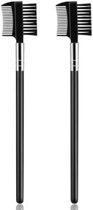 YUXIANLB 2 Pcs Eyebrow Brush Lash Comb Eyelash Comb, 2 in 1 Dual Eyebrow Brush Angled Eye Brow Brush Reusable Eyelash Applicator and Separator Tool Makeup Accessories for Eyelashes Extension