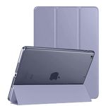 AmazonBasics Smart Trifold Hard Matte Back Flip Stand Case Cover for Apple iPad 10.2 Cover iPad 9th Generation Cover 2021 8th Gen 2020 7th Gen 2019 Generation Case [Auto Sleep/Wake Case] - Lavender