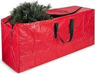 Ram© Red Jumbo Heavy Duty Christmas Tree Storage Bag Fits 9FT Tall Xmas Trees PVC Reinforced Waterproof Xmas Tree Bag Storage Bag