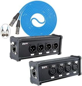 LyxPro 4 Channel 3 Pin Multi Network XLR Cable Breakout M&F to RJ45 Ethercon 300 Feet CAT6 Shielded Ethercon RJ45 for Audio, Sound and Lighting Cable