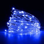 Jsdoin Fairy Lights, 2 PCS 50 LED Battery Operated String Lights Copper Wire Light for Indoor Outdoor Lighting, Bedroom, Wedding Decor, Party, Christmas, Tree Decoration(5M/16ft，Blue)