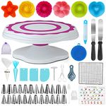 VORCAY Cake Decorating Kits Supplies-95Pcs Baking Tools Professional Cake Turntable Stand for Beginners