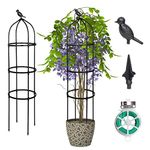 PICK FOR LIFE Garden Trellis for Climbing Plants Outdoor, Tall Rustproof Plant Support Trellis for Potted Plants Climbing Vine Rose Clematis Outdoor Indoor Garden Obelisk Trellis (H: 145cm)