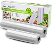 Aobosi Recyclable Vacuum Sealer Bags Vacuum Food Sealer Rolls BPA Free&LFGB Approved Reusable Food Storage Bags 2 Pack Roll 20cmX6m and 28cmX6m,for Sous Vide Cooker and All Vaccum Food Sealer Machines