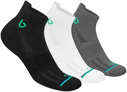 BAMBOS Bamboo Socks for Men Anti-Microbial Ultra Soft Padded Ankle Length Socks, Pack of 3 Multicoloured