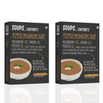 Chutnefy Instant Pepper Mushroom Soup - Pack of 2 (Serves 4) |Healthy Vegetable Soups | Home Style Ready To Eat - No Cooking Needed | 0% Additives and Preservatives