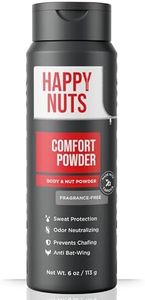 HAPPY NUTS Comfort Powder - Anti Chafing & Deodorant, Aluminum-Free, Sweat and Odor Control for Jock Itch, Groin and Men's Private Parts 6 oz. (Pack of 1, Unscented)