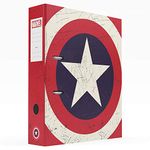 Grupo Erik Marvel Captain America Arch File | A4 File Folder | Large Documents Storage Files | 11 x 12.6 inches - 28 x 32 cm | A4 Ring Binder | 2 Ring Binder | Marvel Stationery